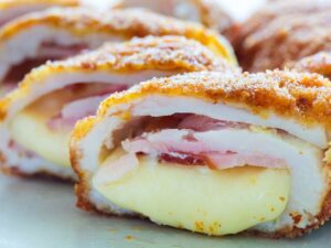 cordon bleu di pollo a fette